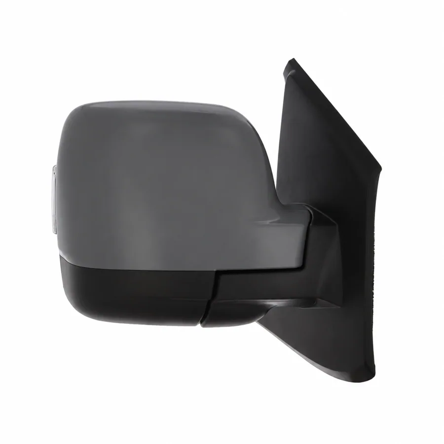 Renault Trafic Right Heated Power Folding Complete Mirror Unit, Primed (2021 onwards) — 12 Pin Connector - With Blind Spot Detection Warning Light