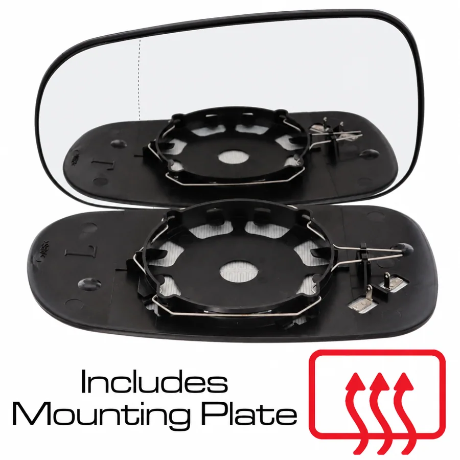 Saab 9-3 Left Heated Aspherical Mirror Glass (2002–2012)