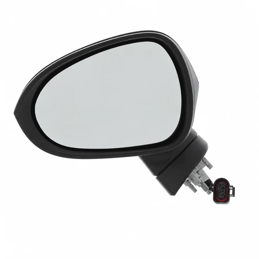 Seat Leon Left Heated Power Folding Complete Mirror Unit, Paintable - Black (2009–2013) — photograph 3