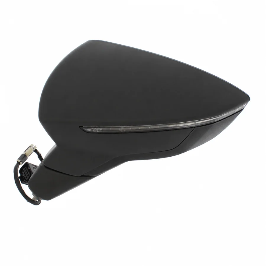 Seat Leon Left Heated Electric Complete Mirror Unit, Primed (2013–2021) — photograph 2