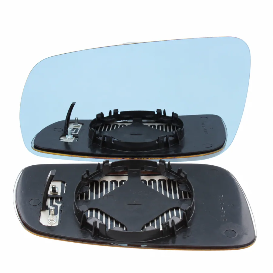 Skoda Fabia Left Heated Convex Clip-on Mirror Glass (2000–2008) — Blue Tinted