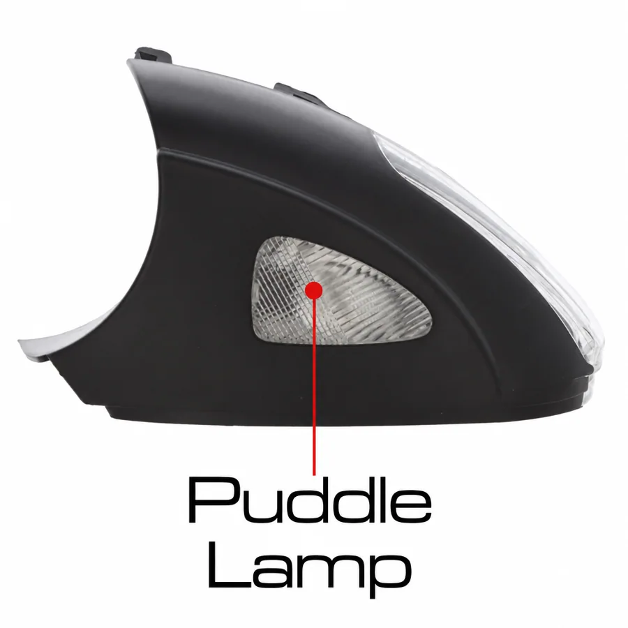 Skoda Yeti Left Clear Mirror Indicator (2013–2018) — Includes Puddle Lamp & Plastic Base