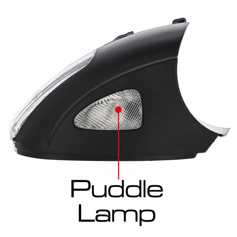 Skoda Yeti Right Clear Mirror Indicator (2013–2018) — Includes Puddle Lamp & Plastic Base