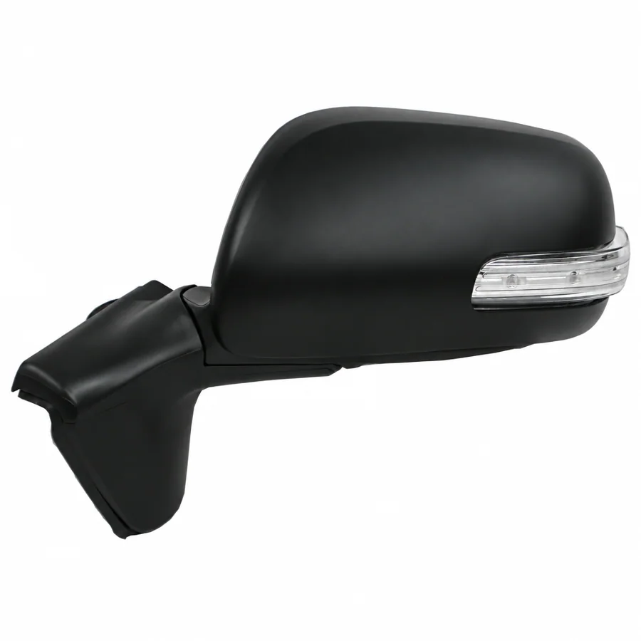 Toyota Auris Left Heated Electric Complete Mirror Unit, Paintable - Black (2010–2013)