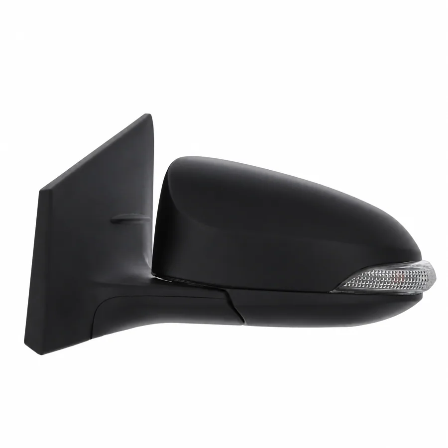 Toyota Auris Left Heated Power Folding Complete Mirror Unit, Paintable - Black (2012–2019)