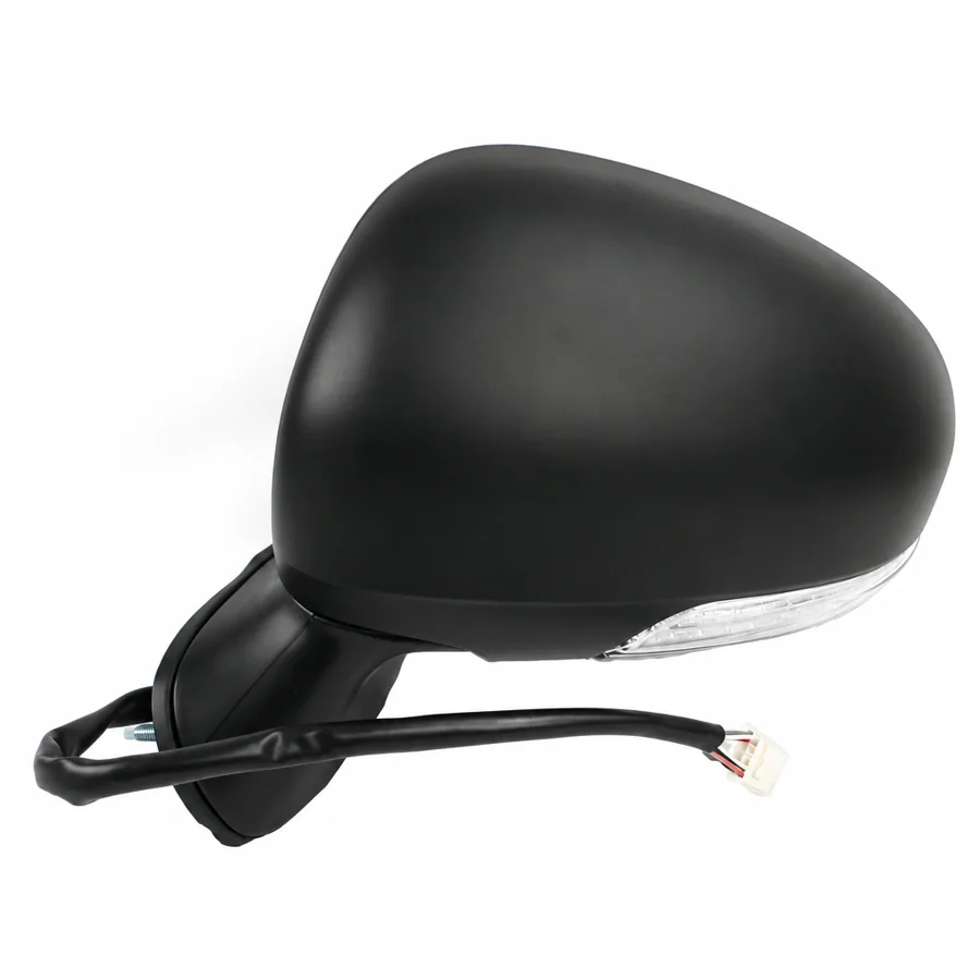 Toyota Avensis Left Heated Electric Complete Mirror Unit, Paintable - Black (2009–2015)