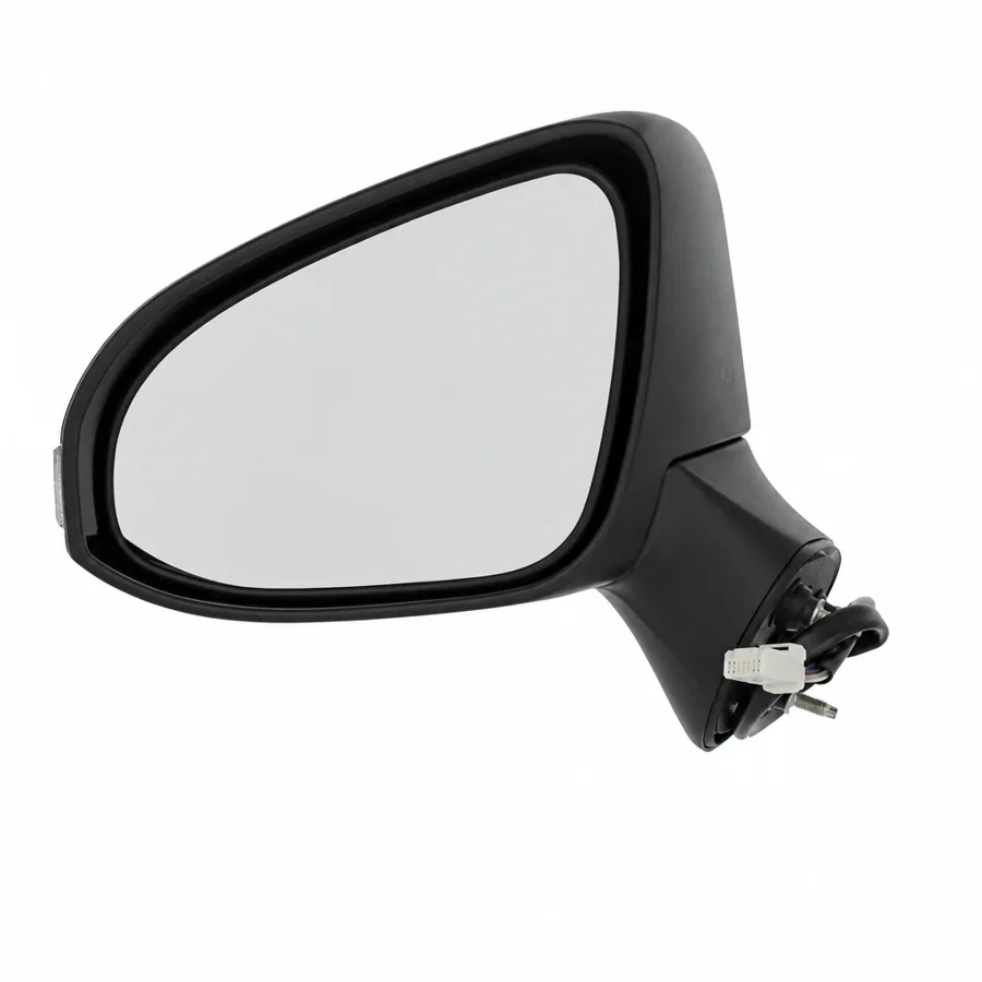 Toyota Avensis Left Heated Electric Complete Mirror Unit, Paintable - Black (2015–2018) — photograph 2