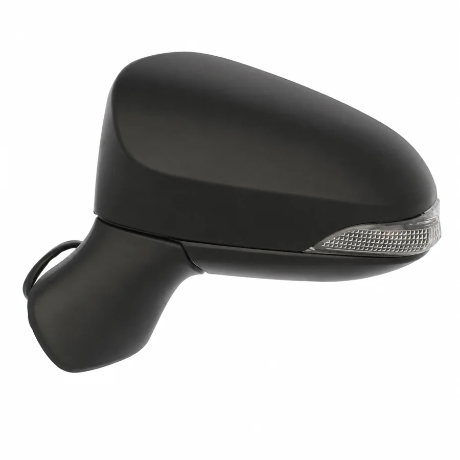 Toyota Avensis Left Heated Power Folding Complete Mirror Unit, Paintable - Black (2015–2018)