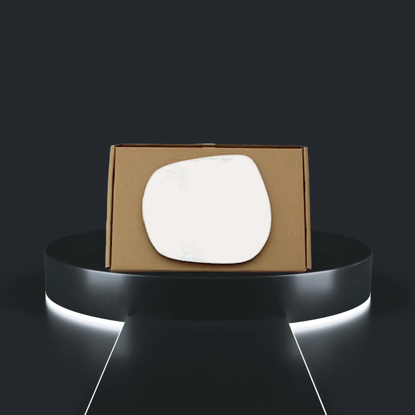 Toyota Landcruiser Left Convex Stick-on Mirror Glass (2016–2024)