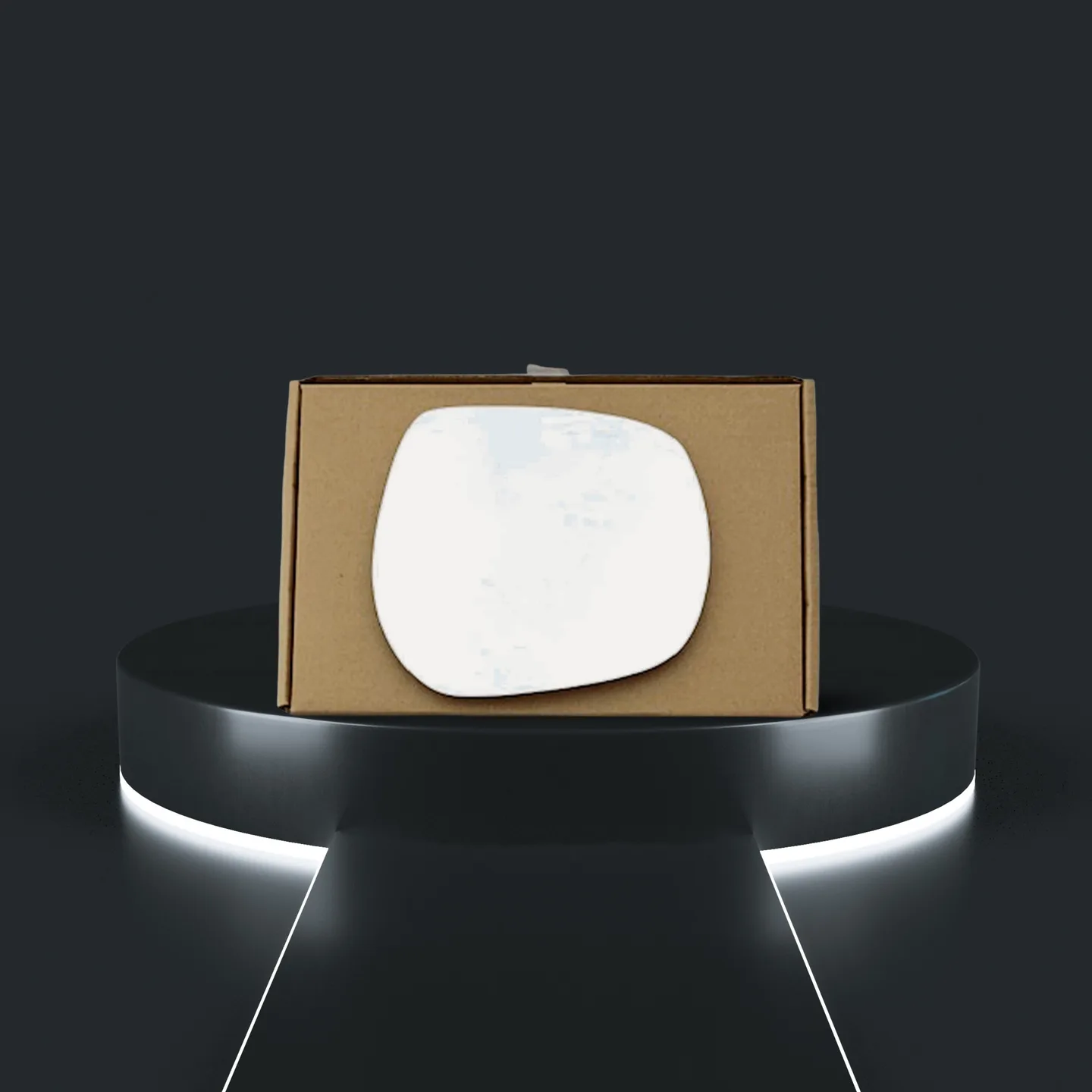 Toyota Landcruiser Right Convex Stick-on Mirror Glass (2016–2024)