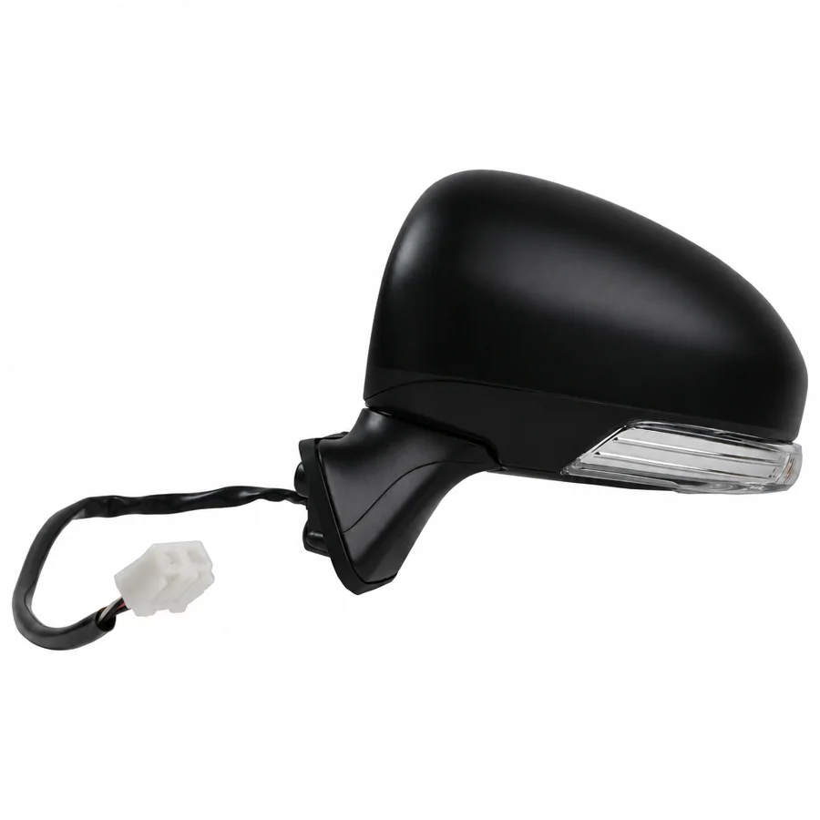 Toyota Prius Left Heated Power Folding Complete Mirror Unit, Paintable - Black (2009–2016)