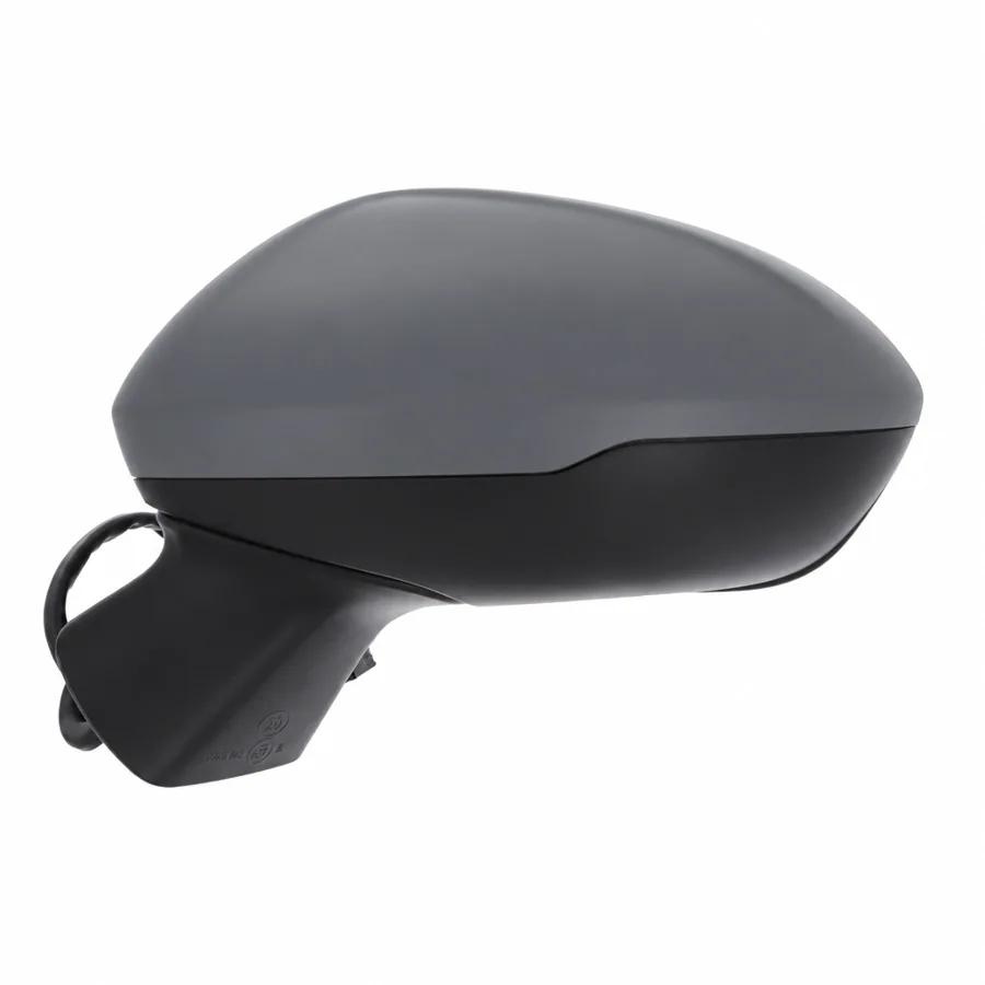 Vauxhall Astra Left Heated Power Folding Complete Mirror Unit, Primed (2015–2022) — Convex Glass With Blind Spot Detection Warning Light