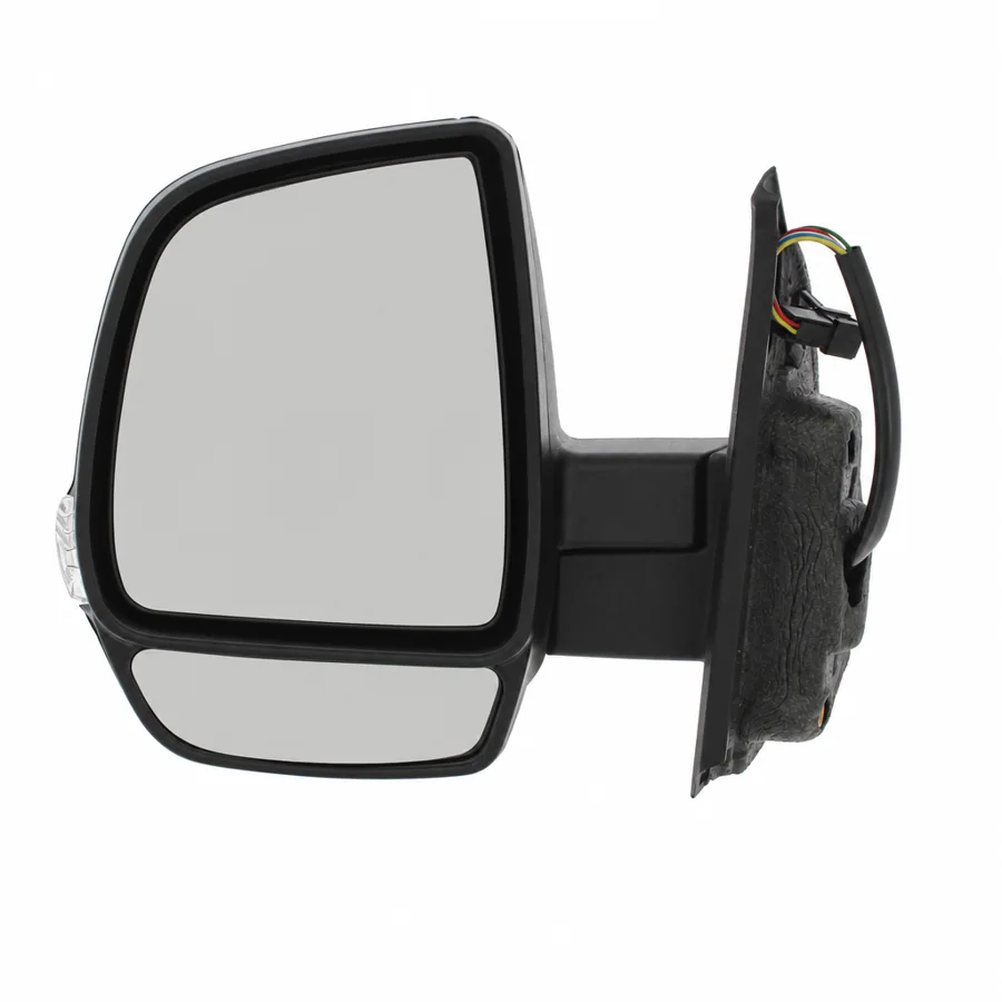 Vauxhall Combo Left Heated Electric Complete Mirror Unit, Primed (2011–2018) — Twin Glass - 6 Pin Connector — photograph 3