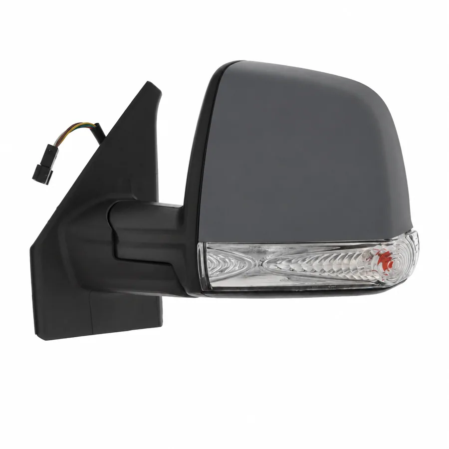Vauxhall Combo Left Heated Electric Complete Mirror Unit, Primed (2011–2018) — Single Glass - 6 Pin Connector — photograph 2