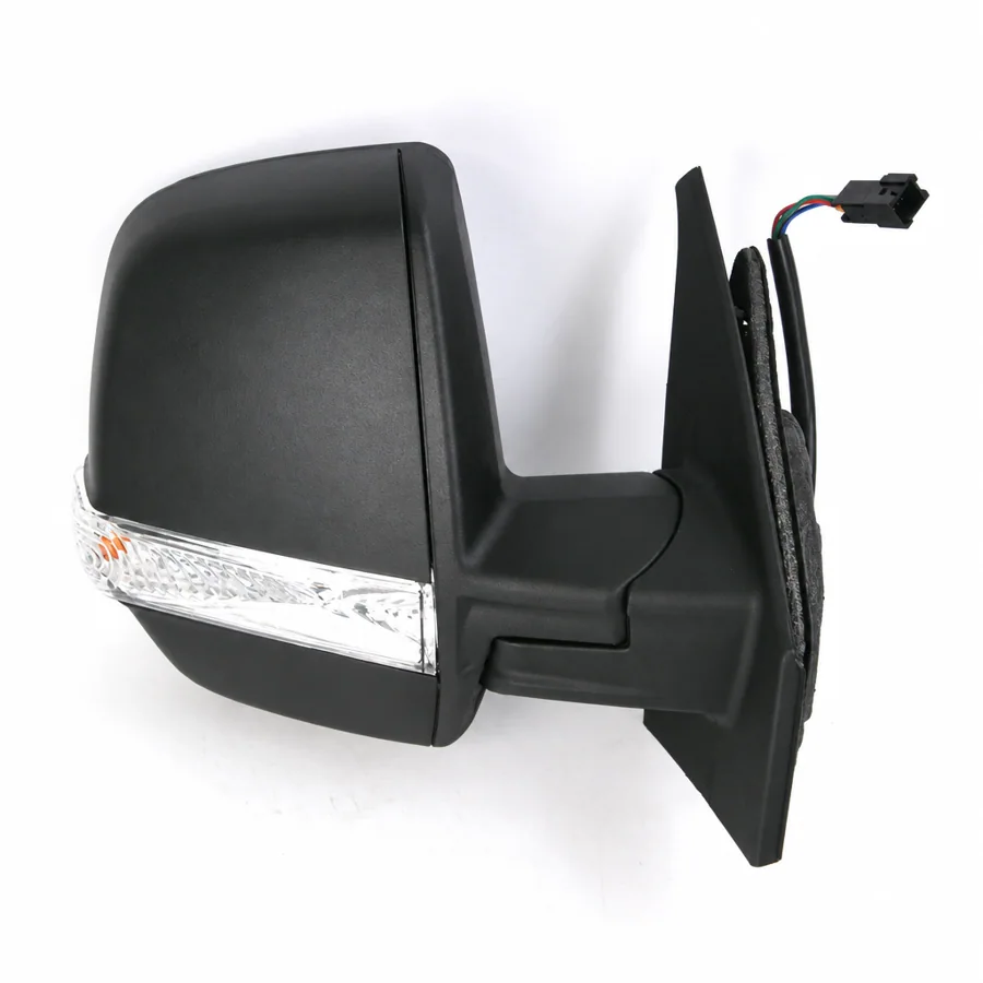 Vauxhall Combo Right Heated Electric Complete Mirror Unit, Black (2011–2018) — No temperature sensor