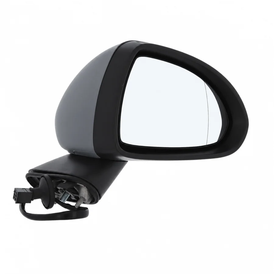 Vauxhall Corsa Right Heated Electric Complete Mirror Unit (2006–2020) — Black Arm & Primed Cover — photograph 2