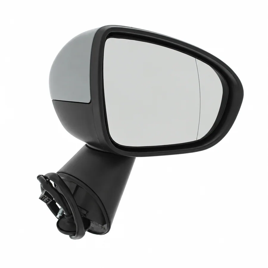 Vauxhall Meriva Right Heated Electric Complete Mirror Unit (2010–2017) — Black Arm & Primed Cover — photograph 3