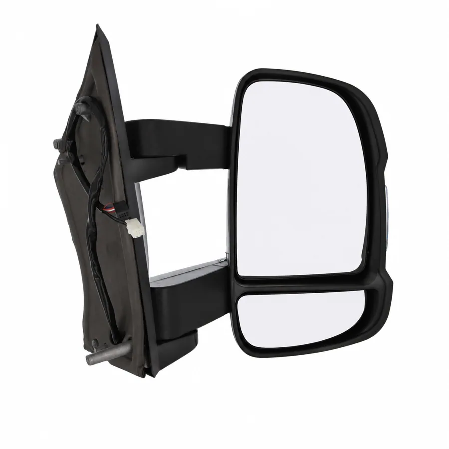 Vauxhall Movano Right Heated Electric Complete Mirror Unit, Black - Textured (2021–2024) — Arm Length 125mm : To suit Max. Body Width (excl. Mirrors) of 2.20m — photograph 2