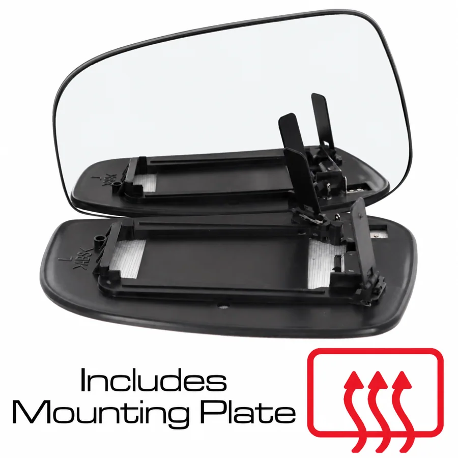 Volvo V70 Left Heated Aspherical Mirror Glass (2003–2008)