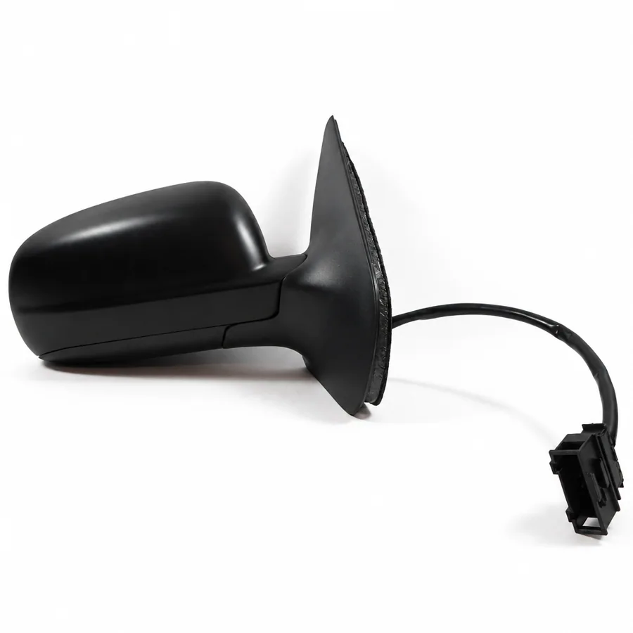 VW Bora Right Heated Electric Complete Mirror Unit, Paintable - Black (1999–2005)
