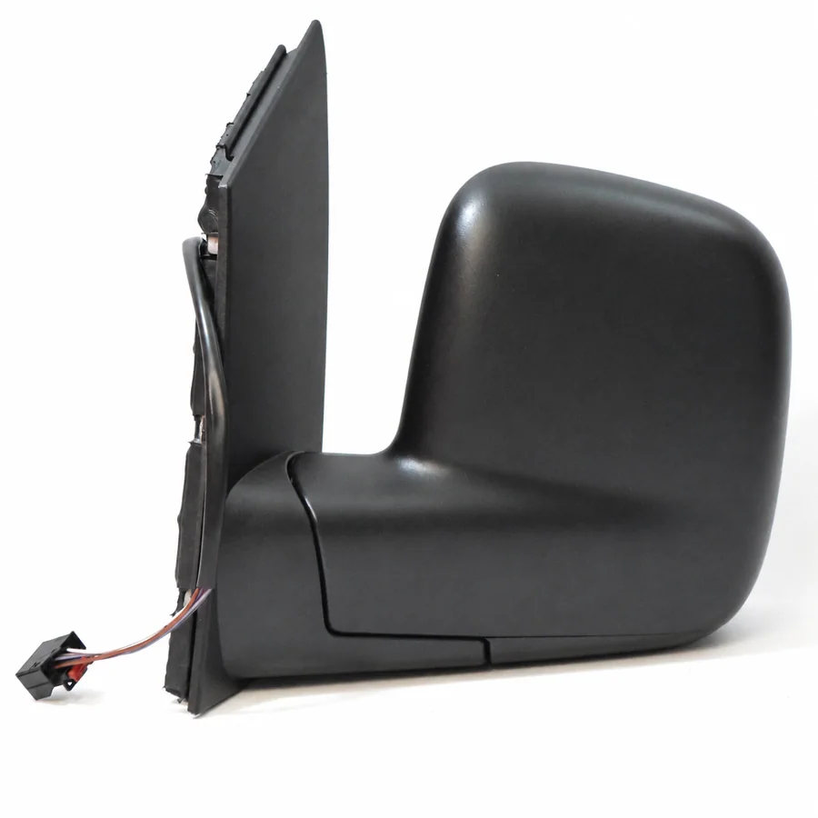 VW Caddy Left Heated Electric Complete Mirror Unit, Black (2004–2021)