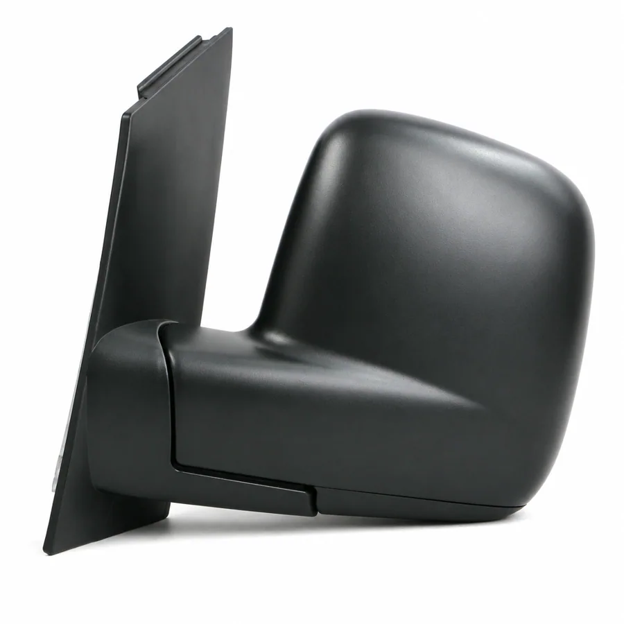 VW Caddy Left Complete Mirror Unit, Black (2004–2021)