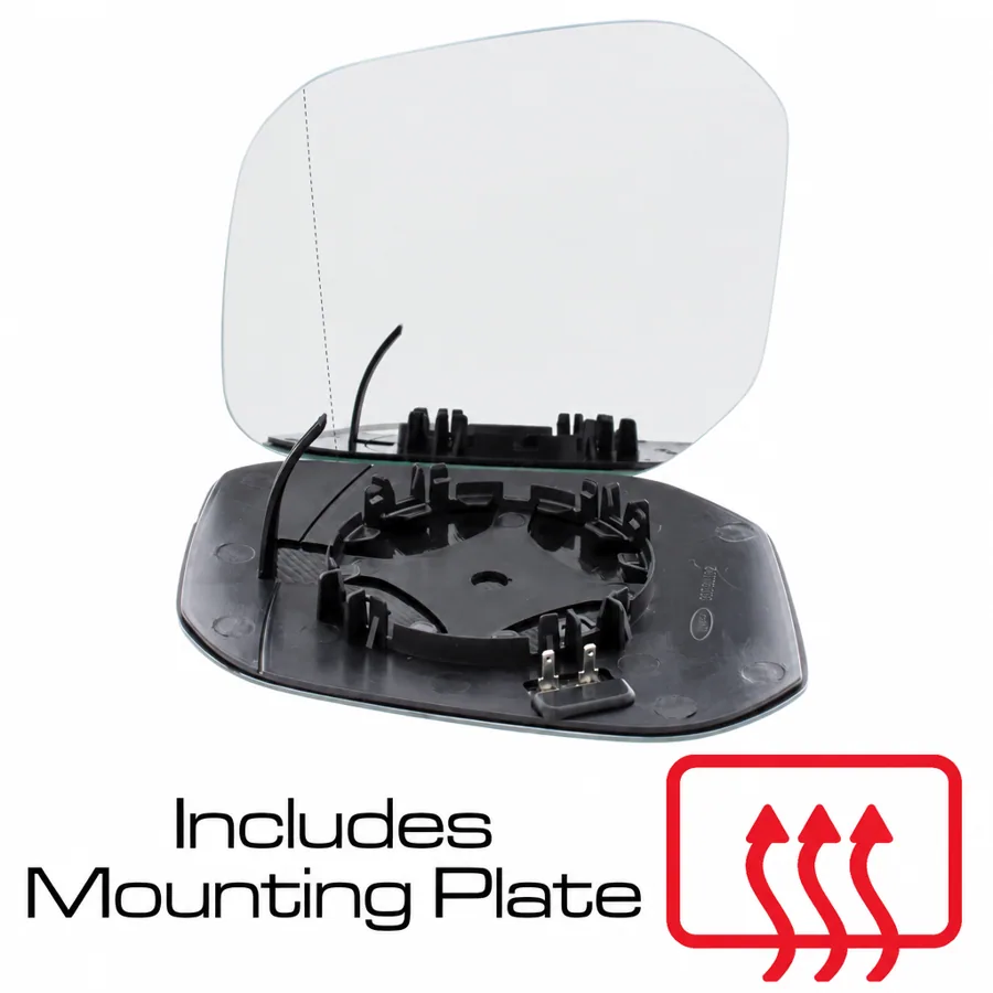 VW Caddy Left Heated Convex Mirror Glass (2015–2021)