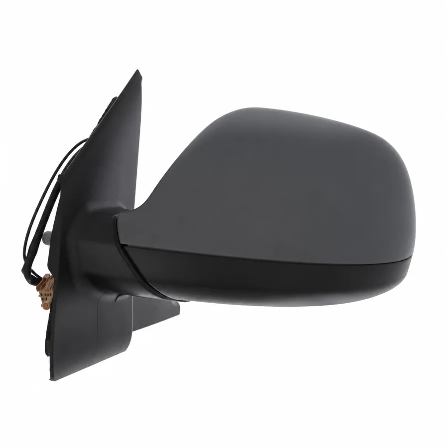 VW California Left Heated Electric Complete Mirror Unit, Primed (2012–2016) — Convex Glass With Aerial