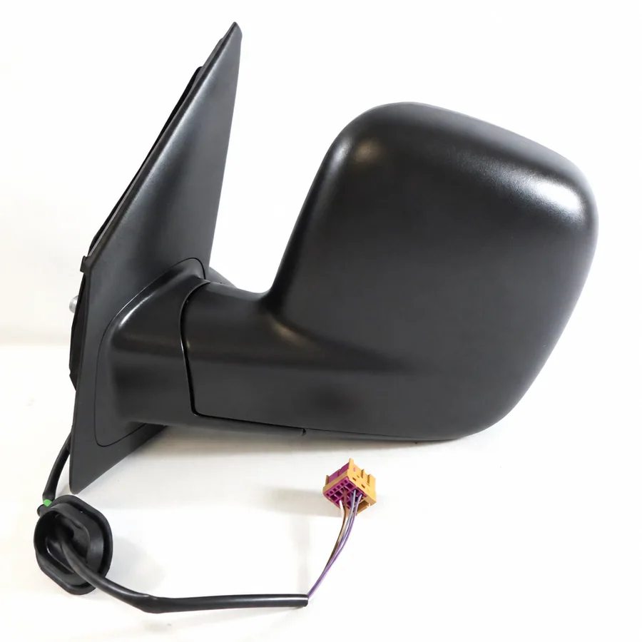 VW Caravelle Left Heated Electric Complete Mirror Unit, Black (2003–2010)