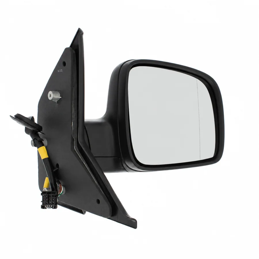 VW Caravelle Right Heated Electric Complete Mirror Unit, Black (2003–2010) — photograph 3