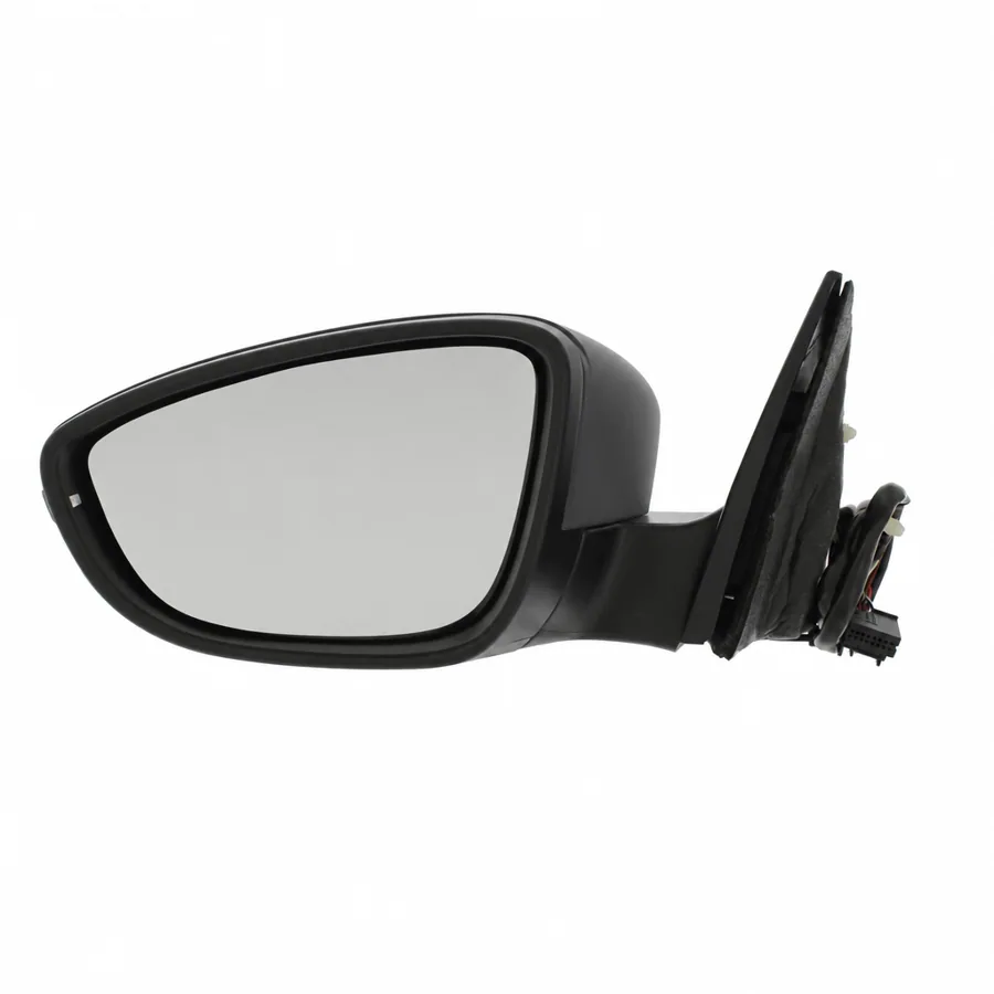 VW CC Left Heated Electric Complete Mirror Unit, Primed (2011–2017) — photograph 3