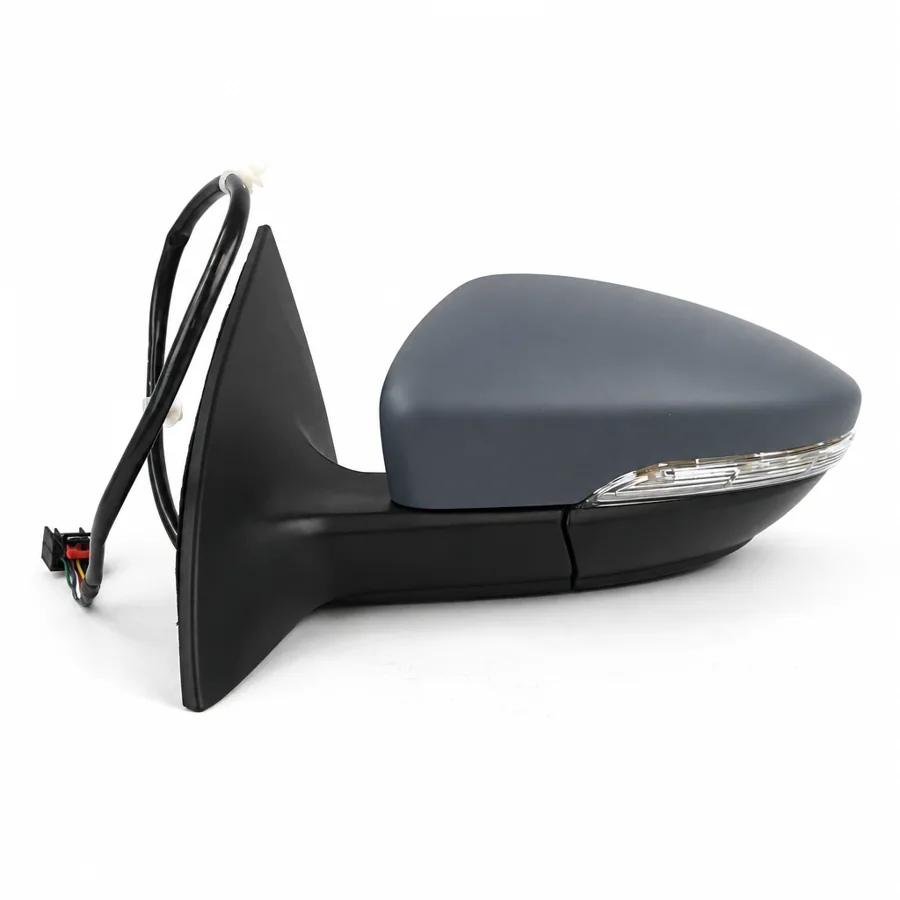 VW CC Left Heated Electric Complete Mirror Unit, Primed (2011–2017)