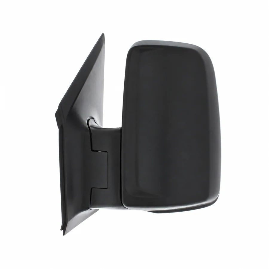 VW Crafter Left Complete Mirror Unit, Black (2006–2017) — No indicator; Short Arm - Length 75mm