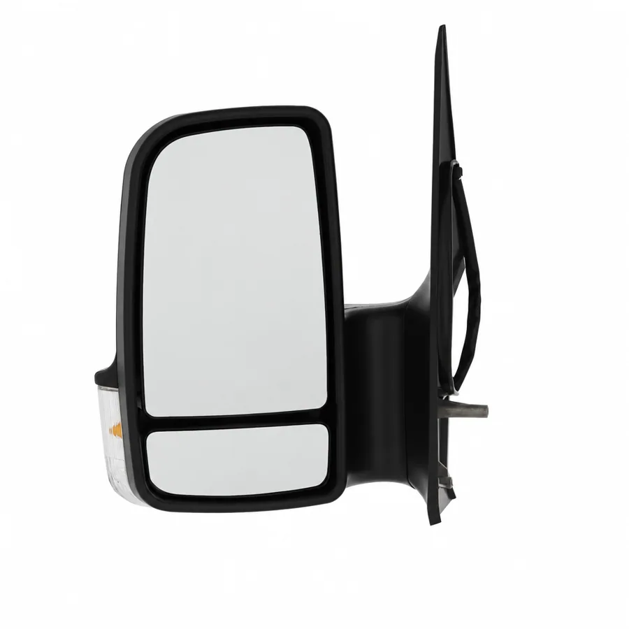 VW Crafter Left Complete Mirror Unit, Black (2006–2017) — With indicator; Short Arm - Length 75mm — photograph 2