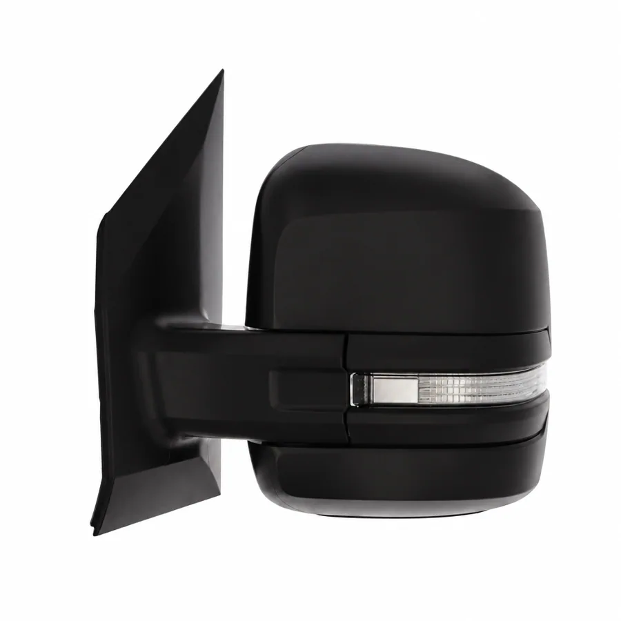 VW Crafter Left Complete Mirror Unit, Black - Textured (2016 onwards)
