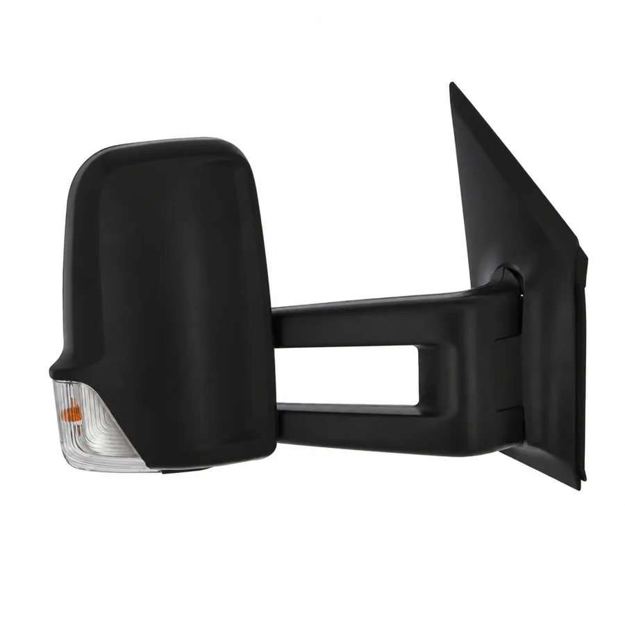 VW Crafter Right Complete Mirror Unit, Black (2006–2017) — With indicator; Long Arm - Arm Length 140mm — photograph 2