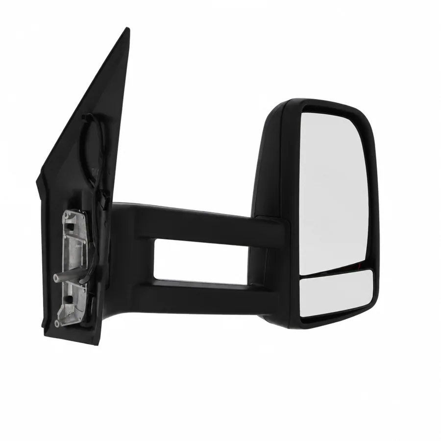 VW Crafter Right Complete Mirror Unit, Black (2006–2017) — With indicator; Long Arm - Arm Length 140mm — photograph 3