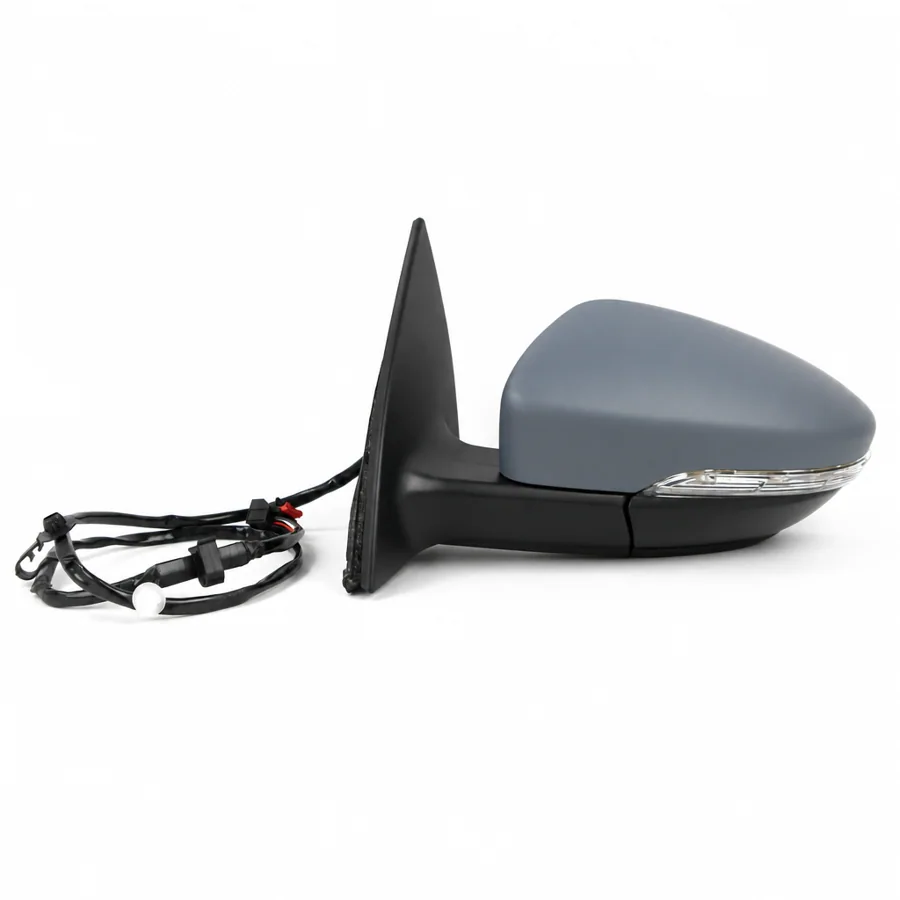 VW Eos Left Heated Electric Complete Mirror Unit, Primed (2009–2015)
