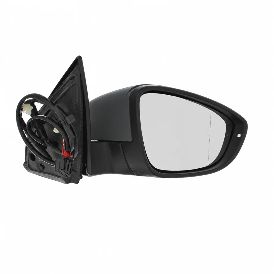 VW Eos Right Heated Electric Complete Mirror Unit, Primed (2009–2015) — photograph 3