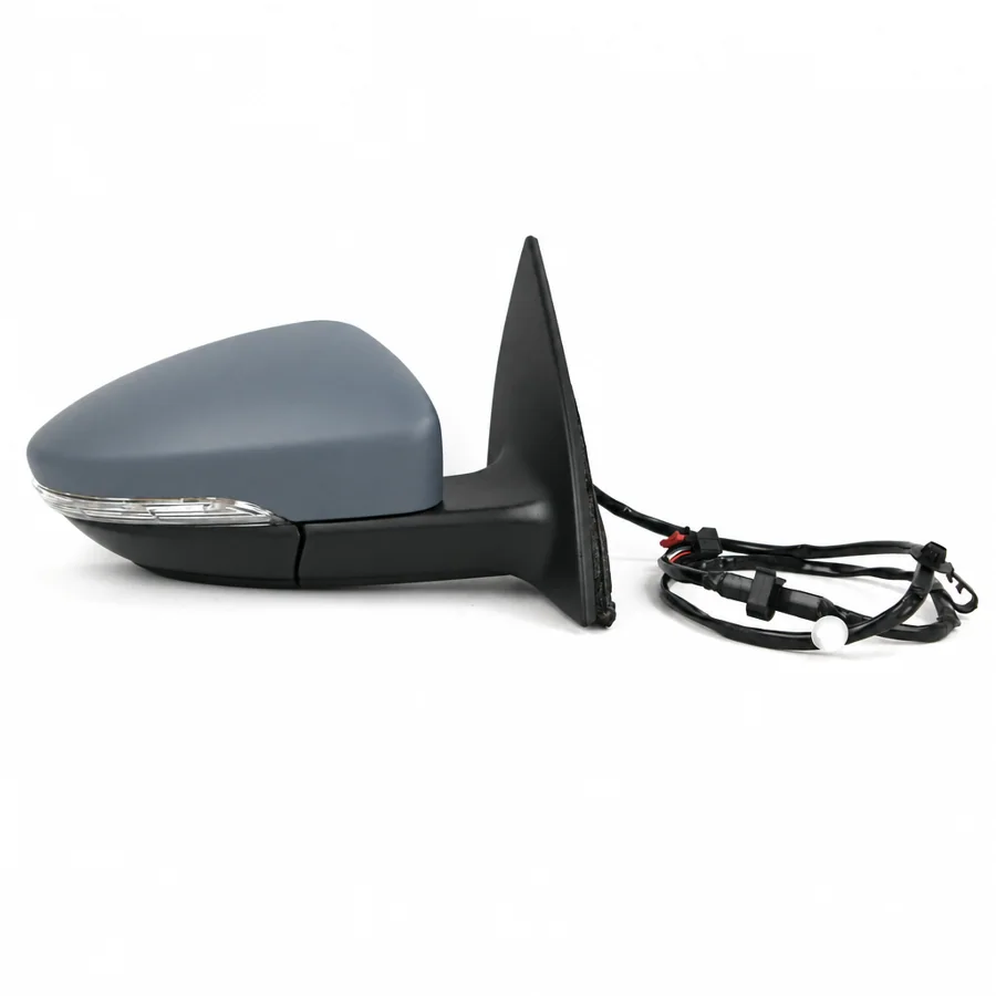 VW Eos Right Heated Electric Complete Mirror Unit, Primed (2009–2015)