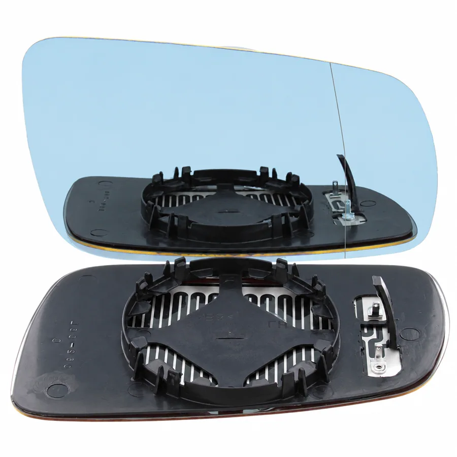 VW Golf Right Heated Aspherical Clip-on Mirror Glass (1997–2006) — Blue Tinted