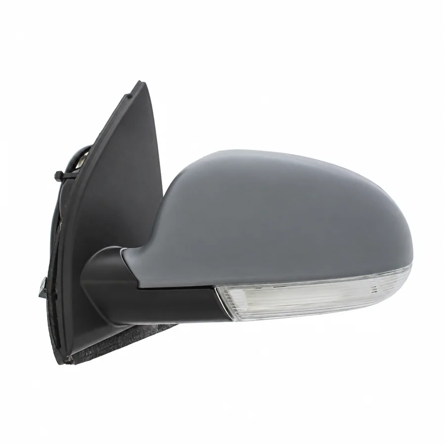 VW Golf Left Heated Electric Complete Mirror Unit, Primed (2003–2010) — photograph 2