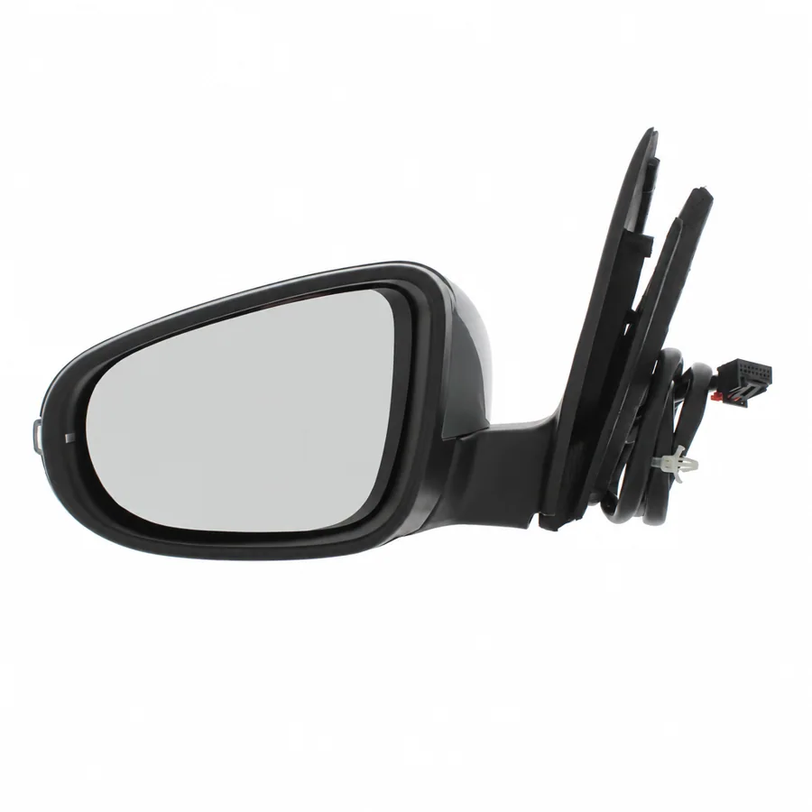 VW Golf Left Heated Electric Complete Mirror Unit, Primed (2009–2013) — photograph 3