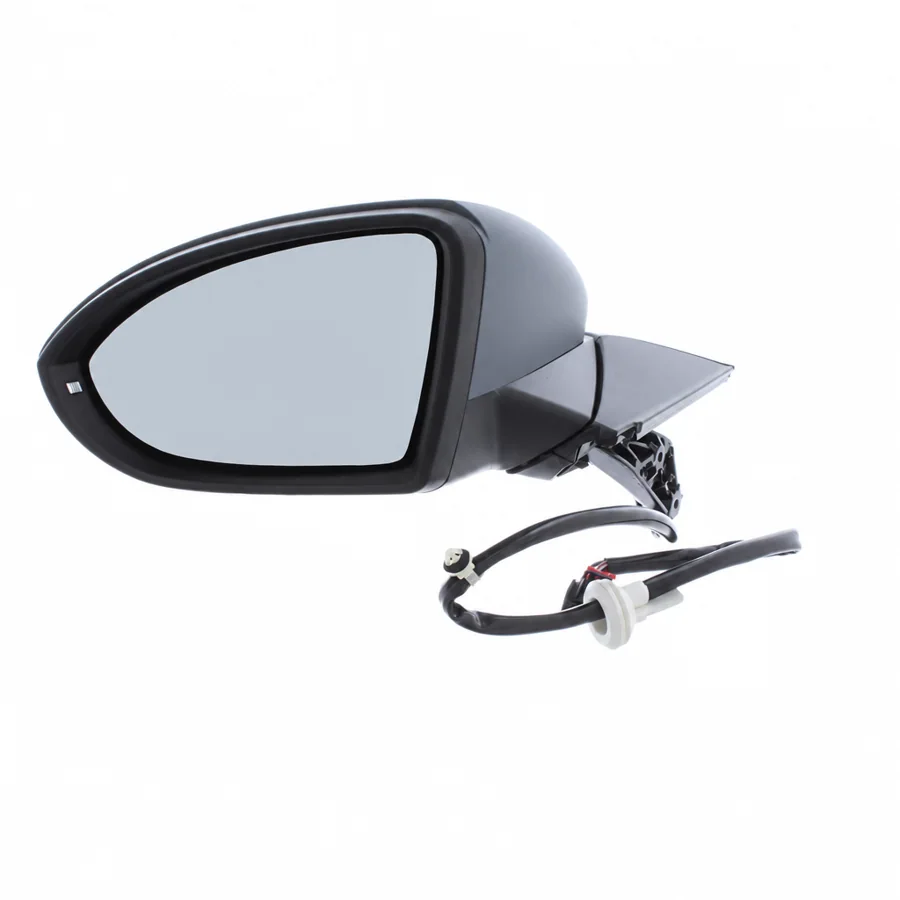 VW Golf Left Heated Power Folding Complete Mirror Unit, Primed (2012–2020) — photograph 2