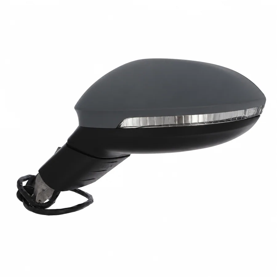 VW Golf Left Heated Power Folding Complete Mirror Unit, Primed (2020 onwards) — photograph 2
