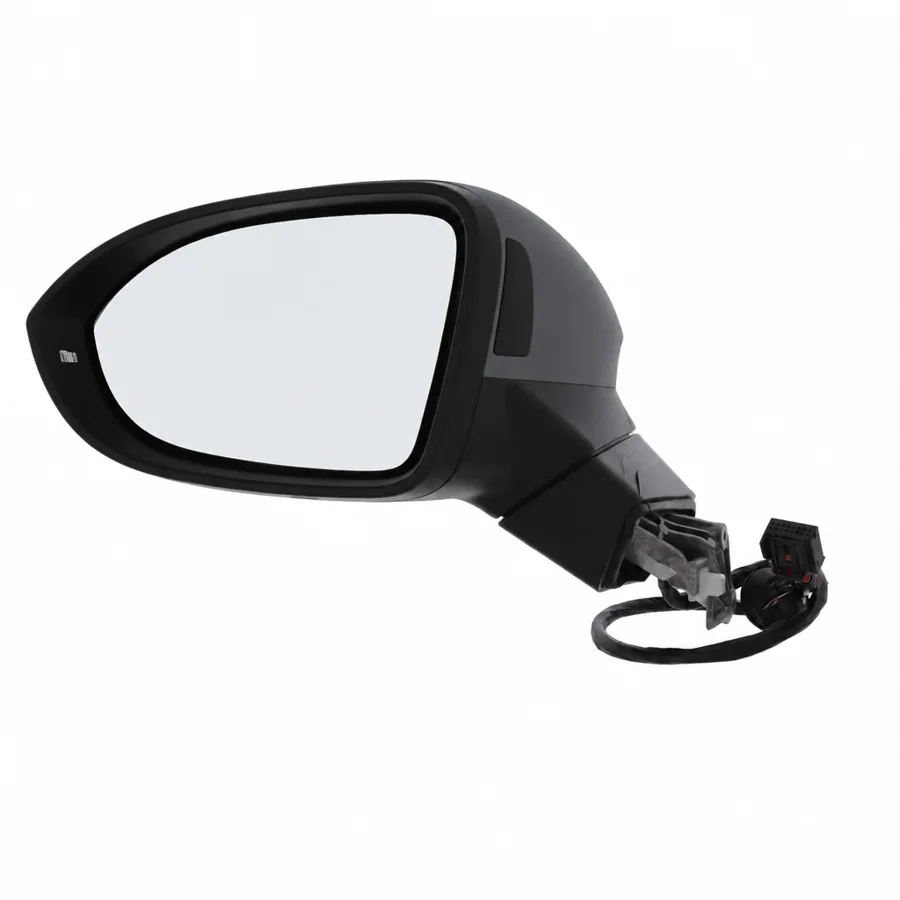 VW Golf Left Heated Power Folding Complete Mirror Unit, Primed (2020 onwards) — photograph 3