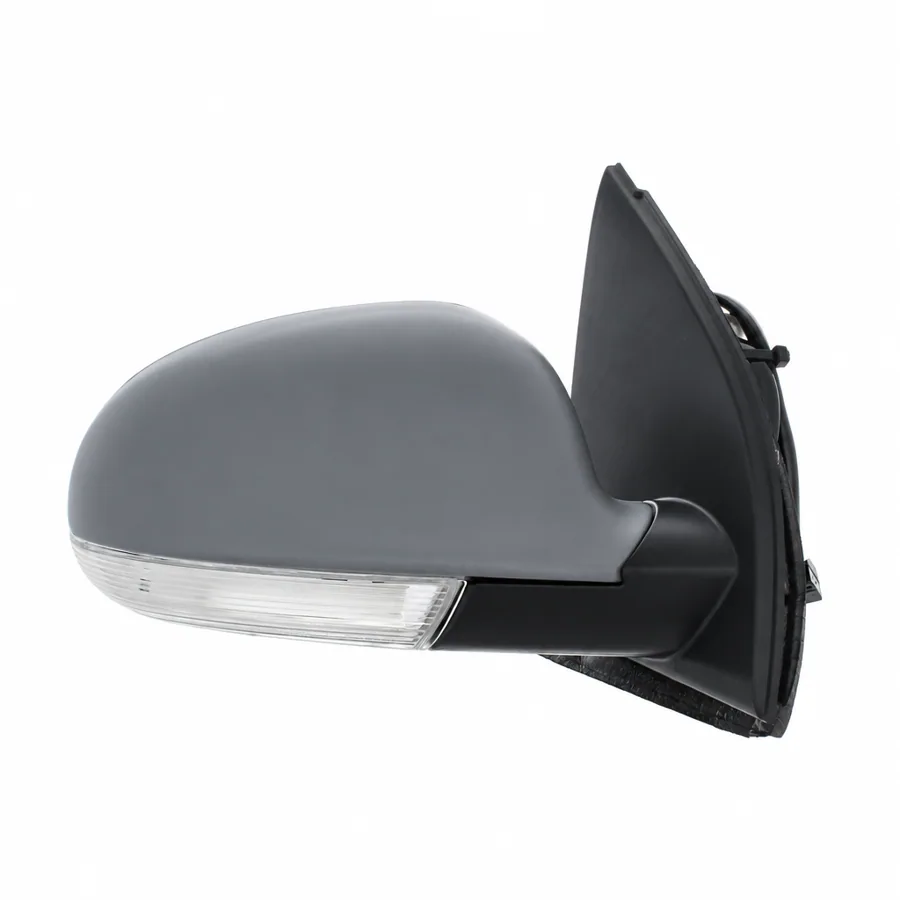 VW Golf Right Heated Electric Complete Mirror Unit, Primed (2003–2010) — photograph 2