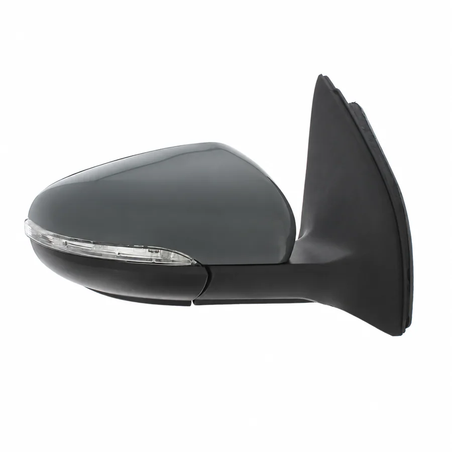 VW Golf Right Heated Electric Complete Mirror Unit, Primed (2009–2013) — photograph 2