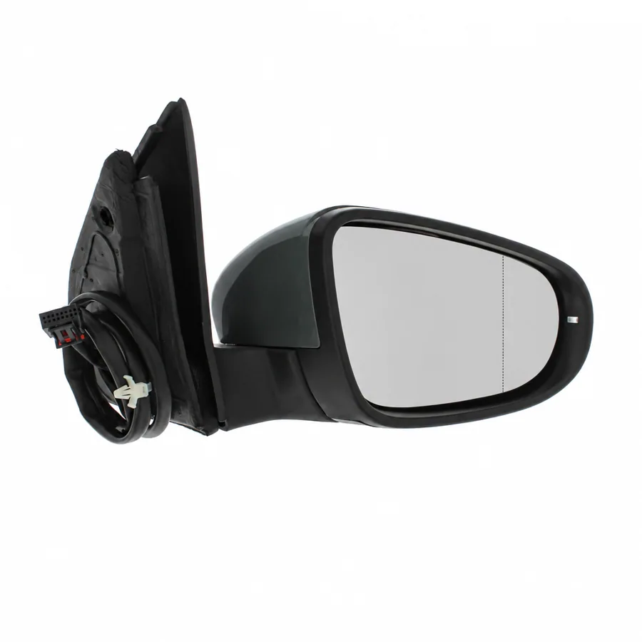 VW Golf Right Heated Electric Complete Mirror Unit, Primed (2009–2013) — photograph 3