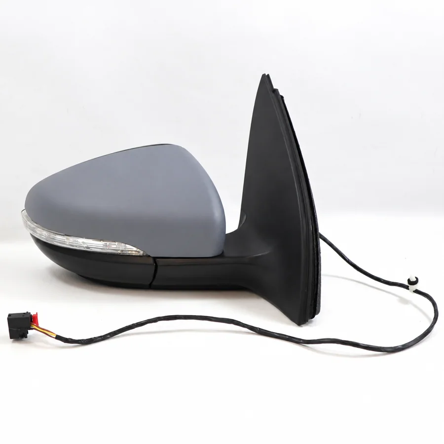 VW Golf Right Heated Electric Complete Mirror Unit, Primed (2009–2013)